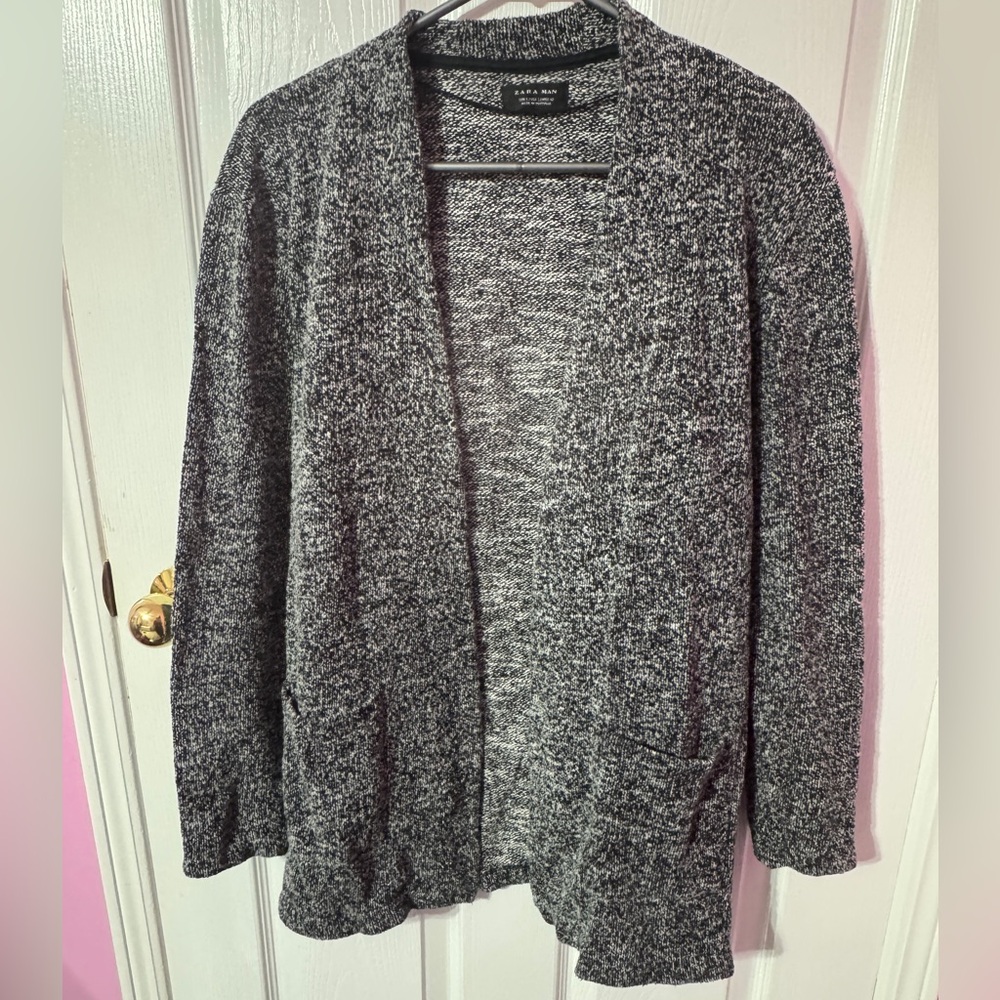 Zara Black and White Men’s Cardigan